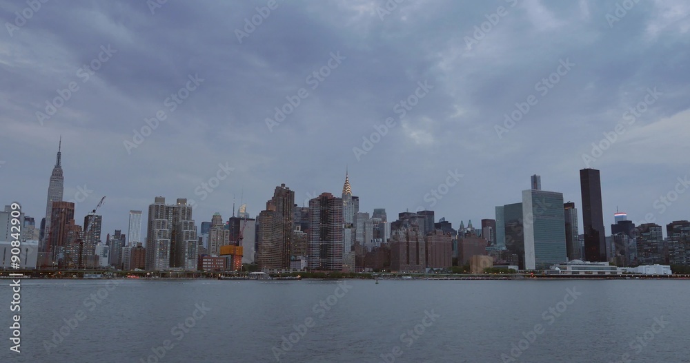 Evening Manhattan Establishing Shot Evening Manhattan Establishing Shot