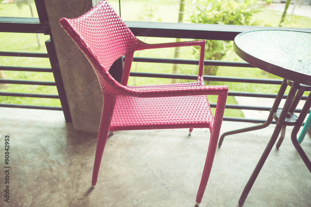 Cafe Chair in vintage retro tone