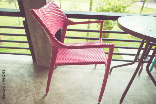 Cafe Chair in vintage retro tone © wittybear