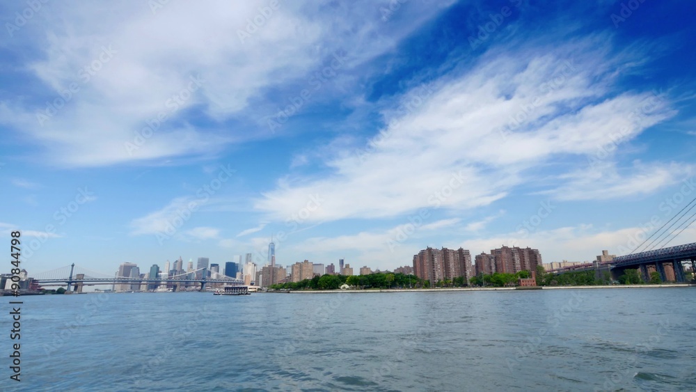Extreme Wide Shot of Manhattan Skyline Extreme Wide Shot of Manhattan Skyline