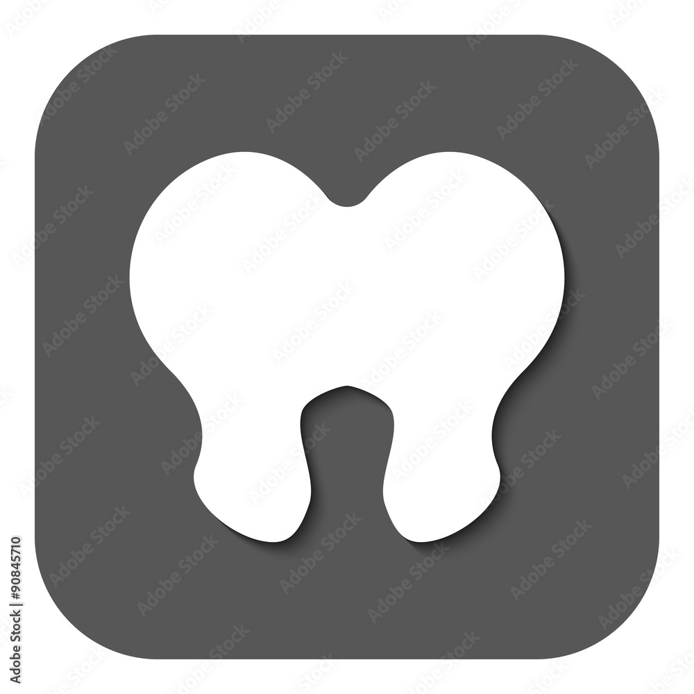 The tooth icon. Dentist and stomatology symbol. Flat The tooth icon. Dentist and stomatology symbol. Flat