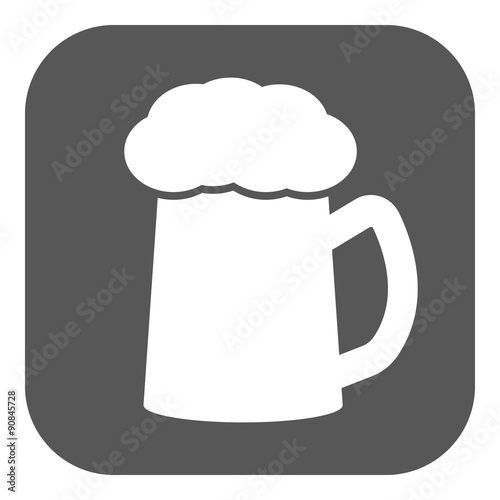The glass of beer icon. Pub and kvass, alcohol, drink symbol. Flat