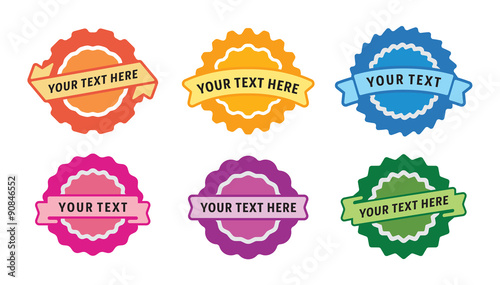 Wallpaper Mural Beautiful Colorful Medals and Awards Icons Badges Stickers Design Template Set Torontodigital.ca