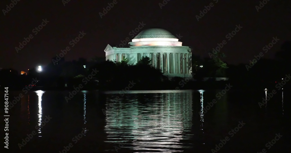 Jefferson Memorial Night Establishing Shot Jefferson Memorial Night Establishing Shot