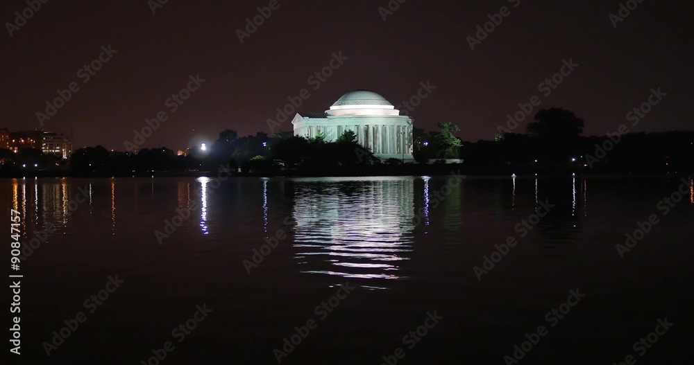 Jefferson Memorial Night Establishing Shot Jefferson Memorial Night Establishing Shot