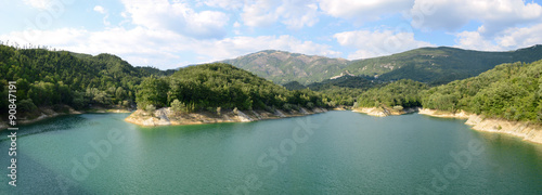 Overview of Lake of Salto in Abruzzo, Italy