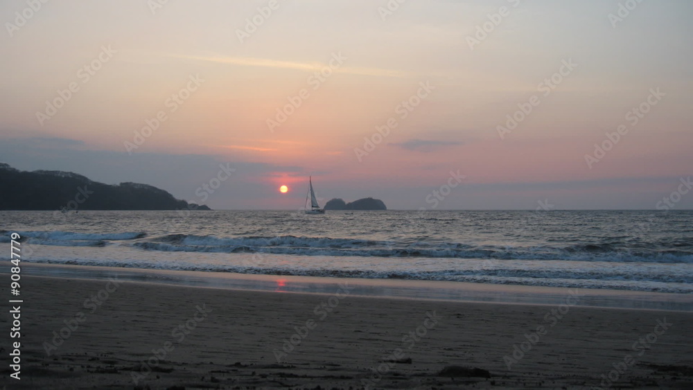 Playa Hermosa Costa Rica Sunset 2 Timelapse. Sunset time-lapse on Playa Hermosa in Costa Rica.