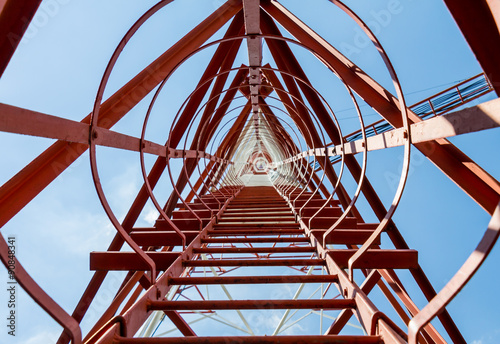 Botton view communication tower 73 meter