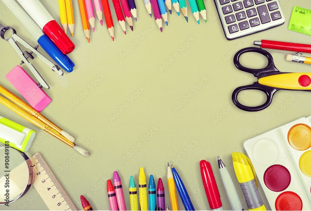 School supplies. School supplies.