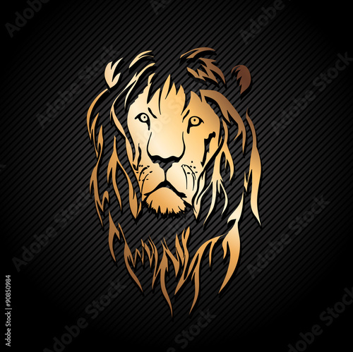 Fototapeta Naklejka Na Ścianę i Meble -  Gold Lion