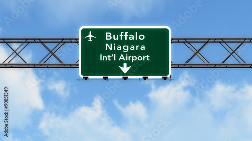 Buffalo USA Airport Highway Sign