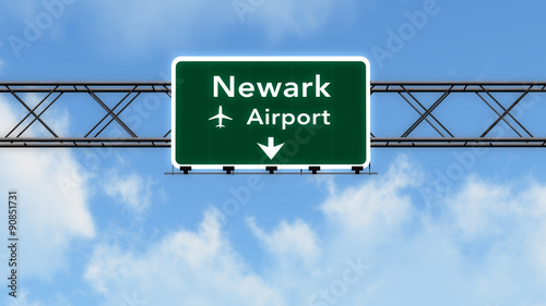 New Jersey USA Airport Highway Sign