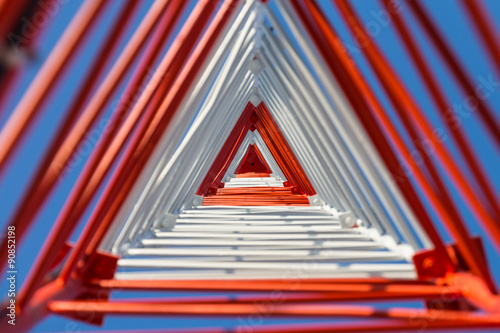 Bottom view communication tower 32 meter