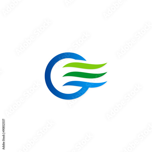 air flow abstract icon water eco logo