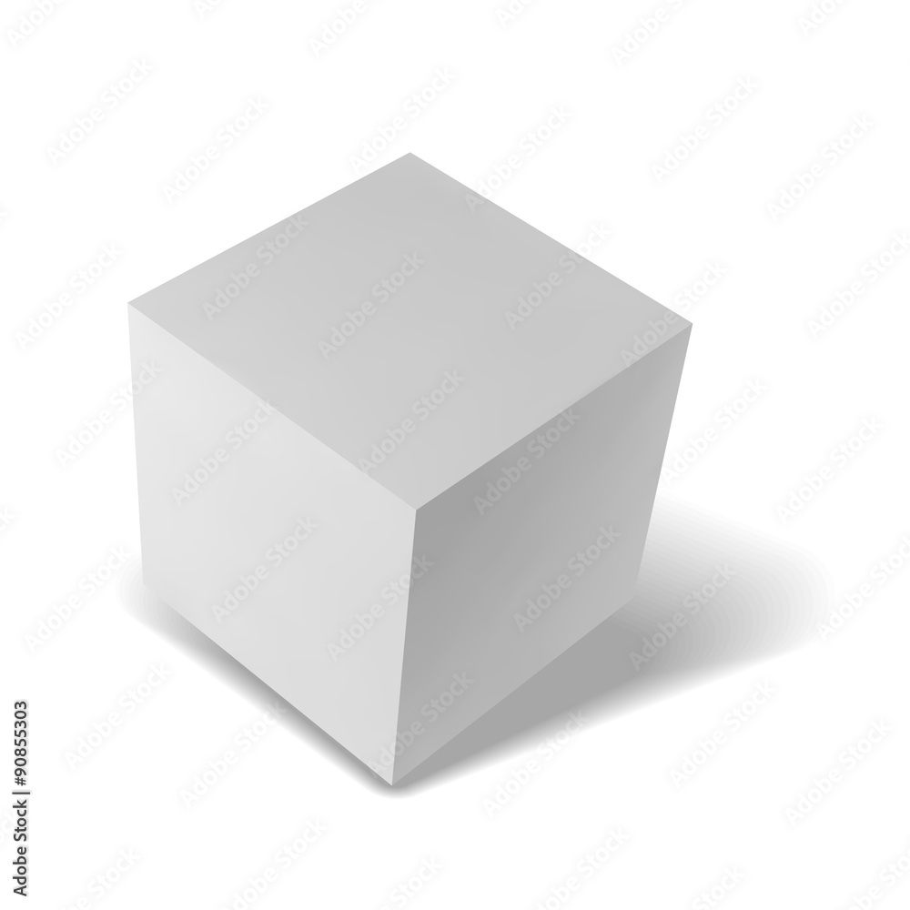 Realistic box on white background with shadow Realistic box on white background with shadow