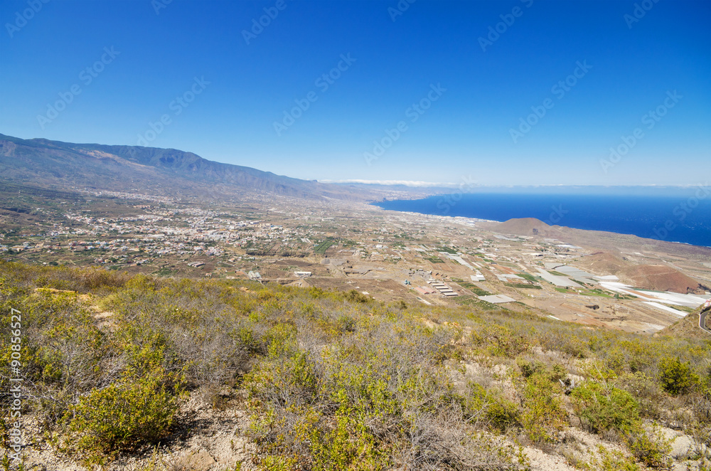 Scenic view of Guimar valley, in south Tenerife, Canary islands, Spain. Scenic view of Guimar valley, in south Tenerife, Canary islands, Spain.