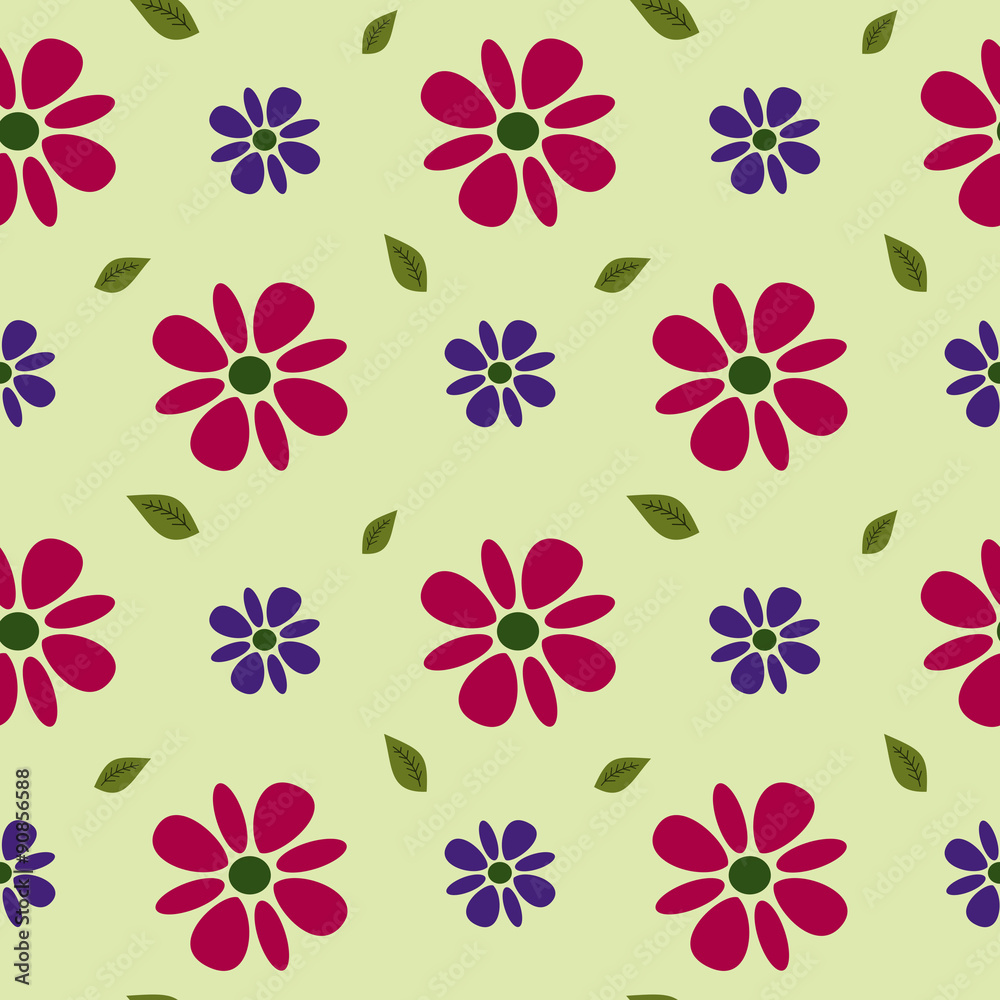 fantasy flowers seamless vector pattern background illustration fantasy flowers seamless vector pattern background illustration