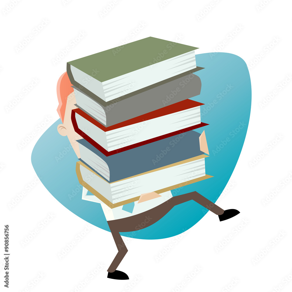 bücher tragen wissen lernen