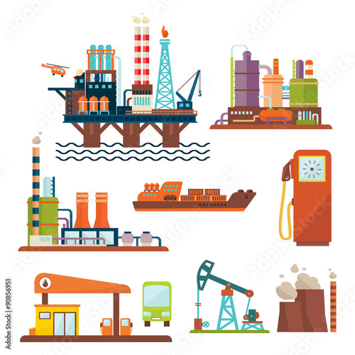 Oil industry business concept of gasoline diesel production fuel