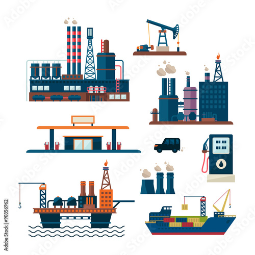 Oil industry business concept of gasoline diesel production fuel