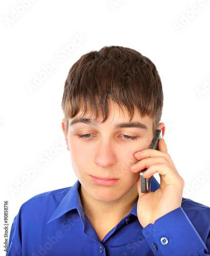 Sad Teenager with Phone