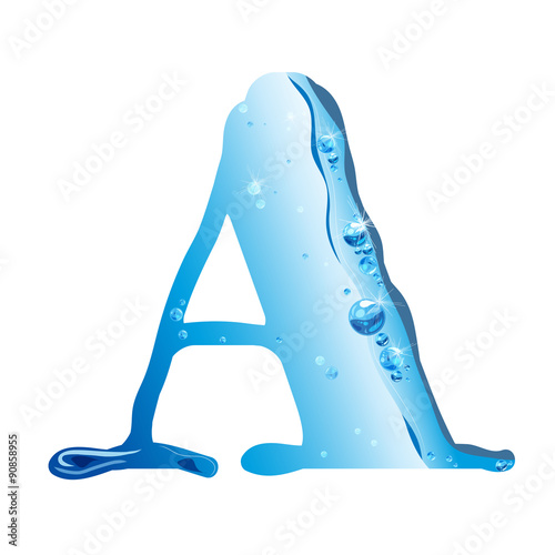VECTOR WATER ALPHABET ICONS (letter A)