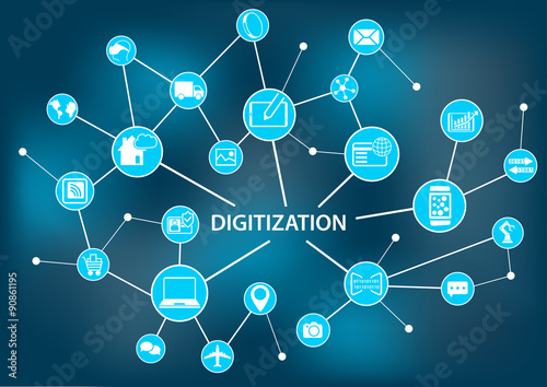Digitization concept as vector illustration