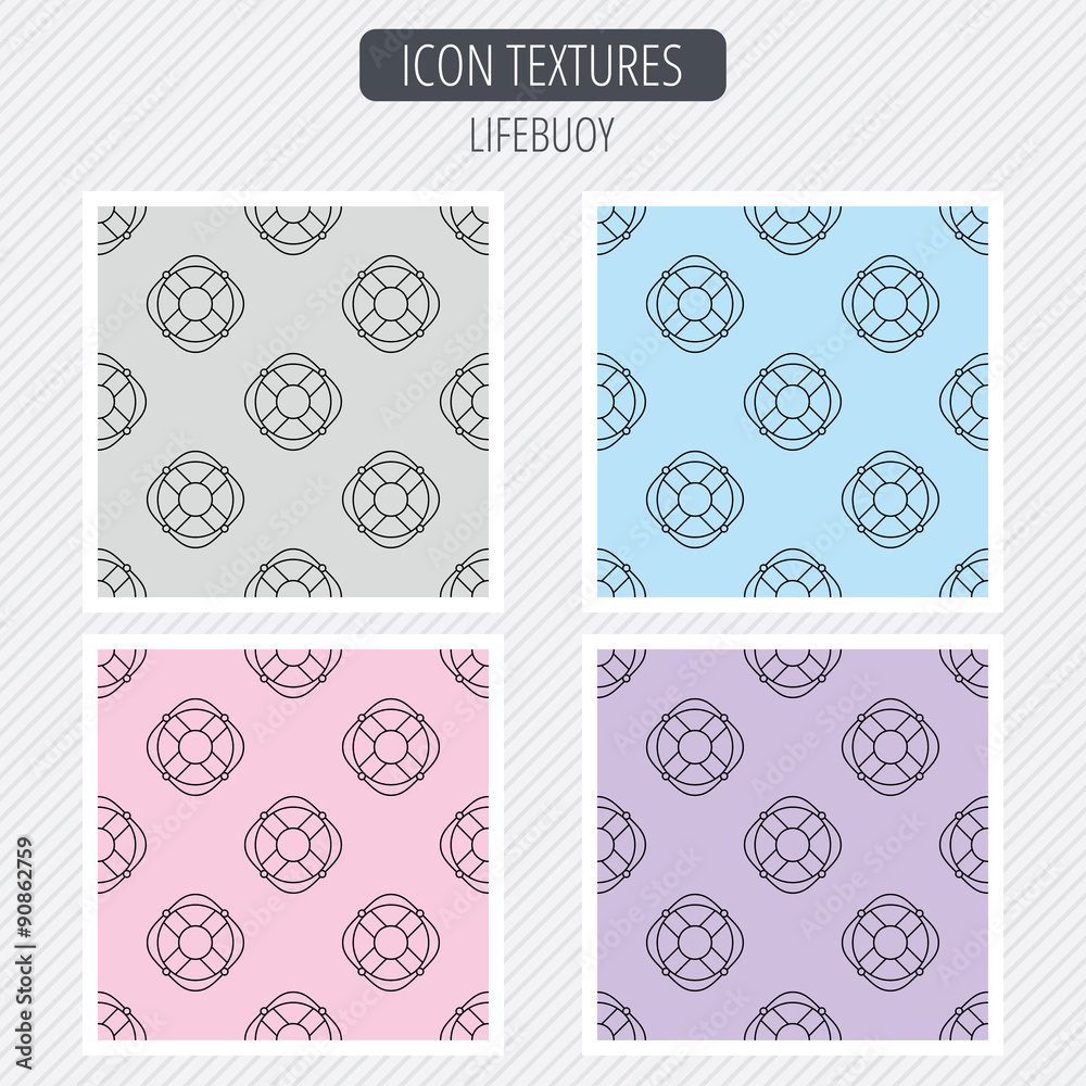 Fototapeta premium Lifebuoy with rope icon. Lifebelt sign.