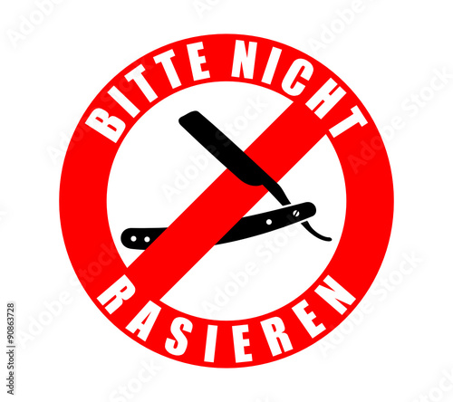 symbol rasieren verboten V