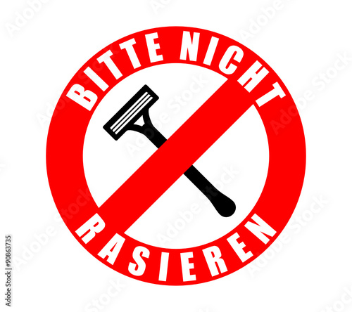 symbol rasieren verboten XI