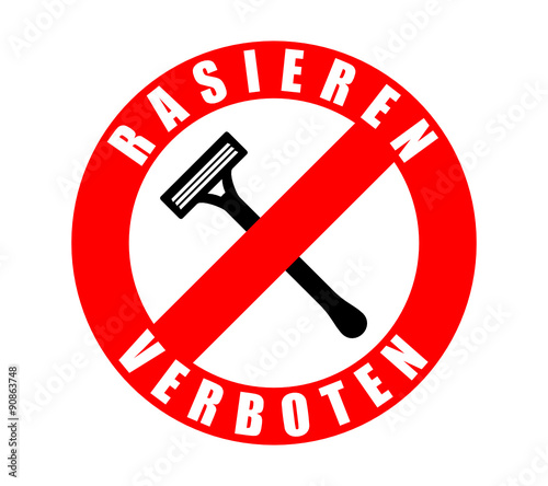 symbol rasieren verboten VII
