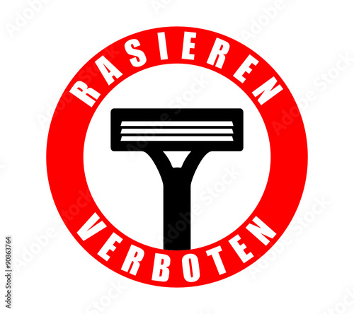 symbol rasieren verboten VIII
