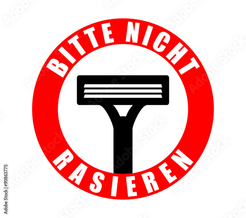 symbol rasieren verboten IX