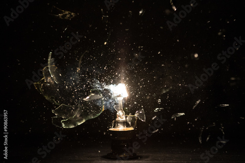 Exploding light bulb