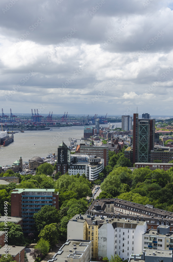 Fototapeta premium Hamburg Stadtpanorama