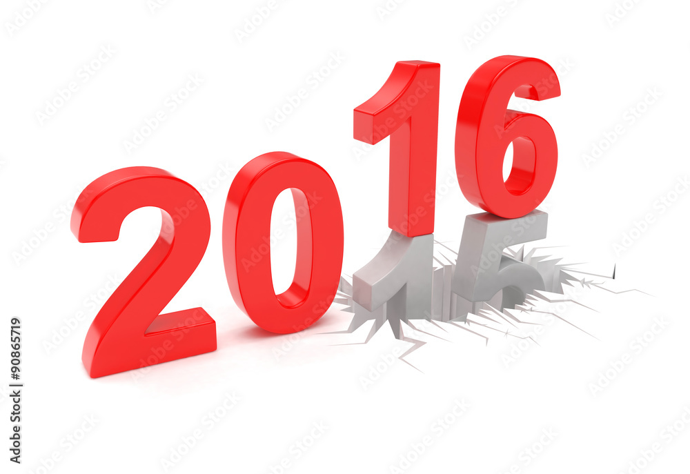 2015-2016 change new year 2016 isolated 2015-2016 change new year 2016 isolated