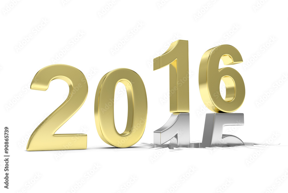 2015-2016 change new year 2016 isolated 2015-2016 change new year 2016 isolated