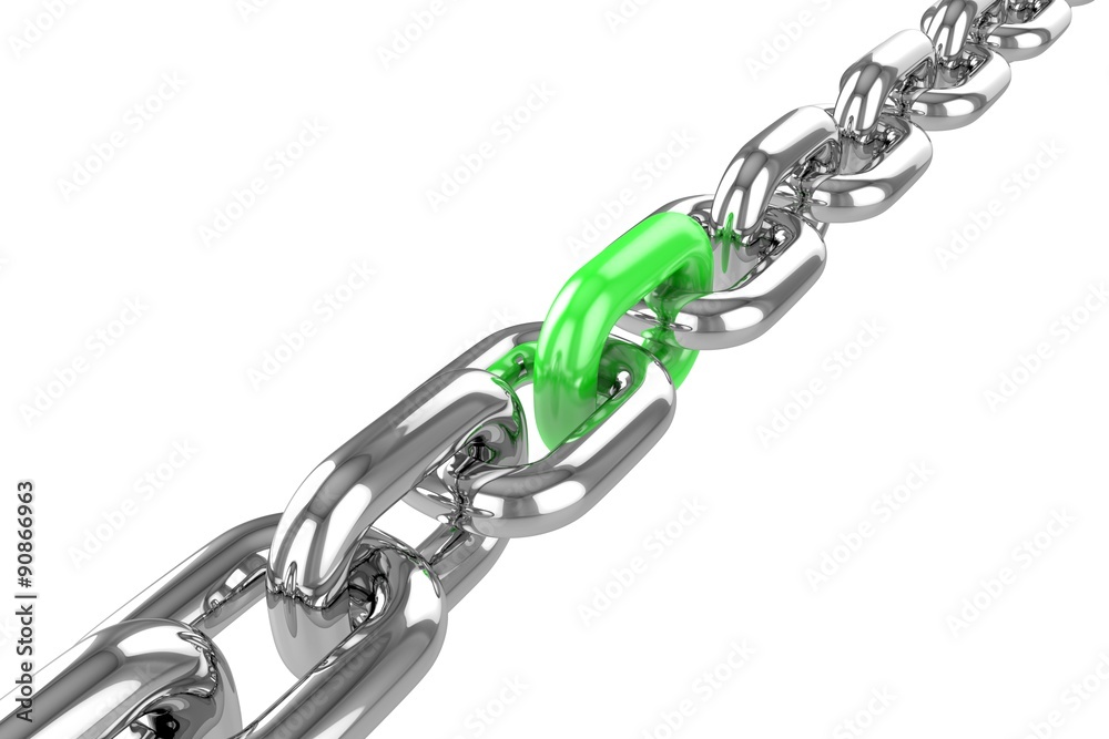 Obraz premium render stainless steel chain