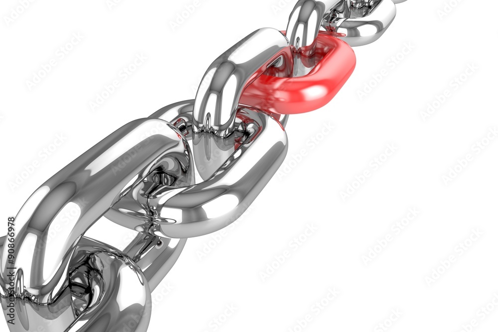 Obraz premium render stainless steel chain