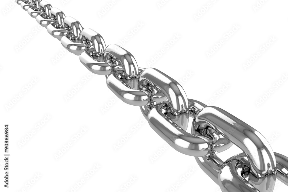 Fototapeta premium render stainless steel chain