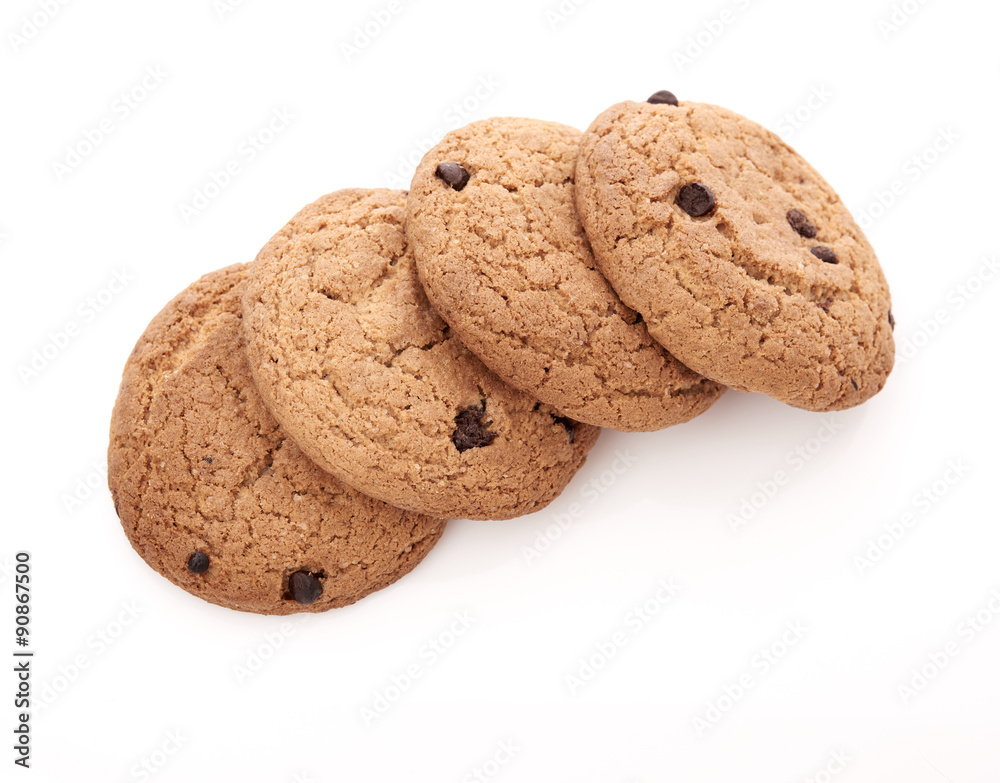 oat cookies on white background oat cookies on white background