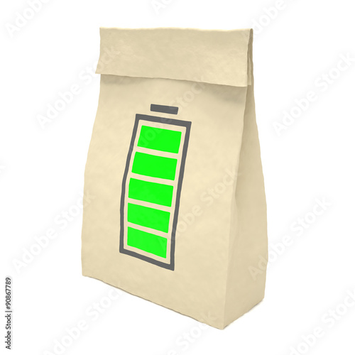 Lunch bag on white