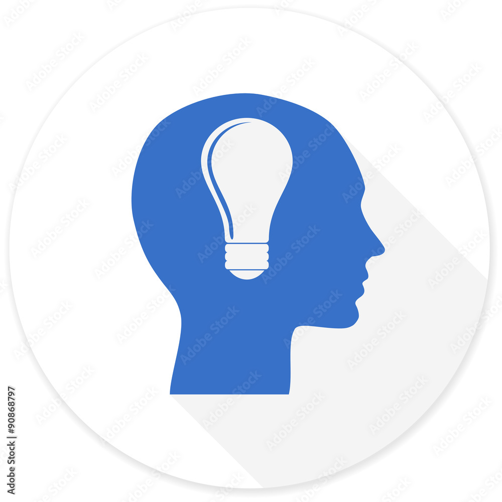 head flat design modern icon head flat design modern icon