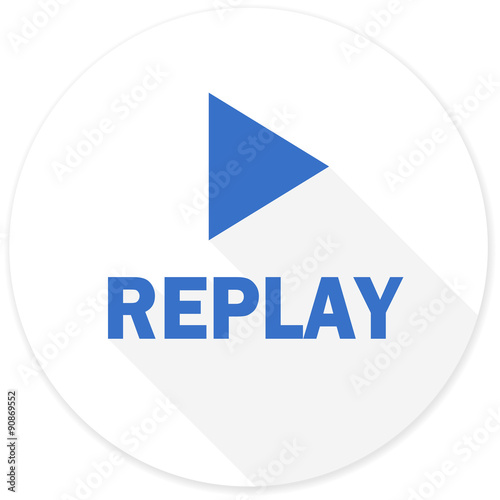 replay flat design modern icon