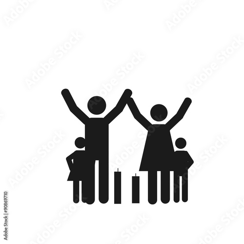refugees illustration over white color background