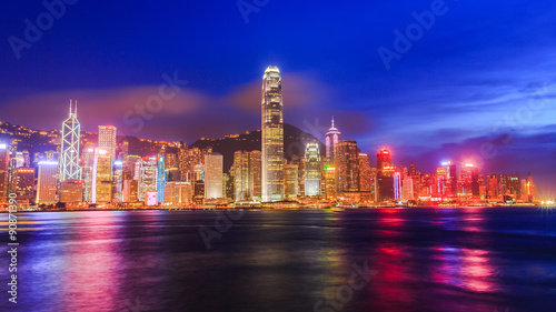 Hong Kong city view at Victoria harbour.