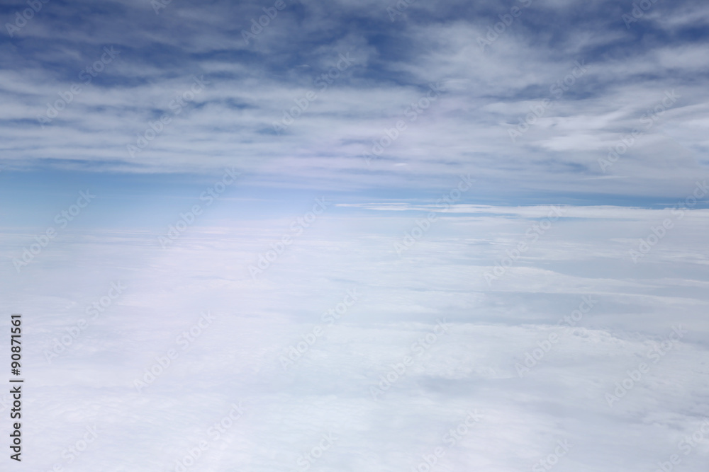 Cloud on blue sky in the daytime.