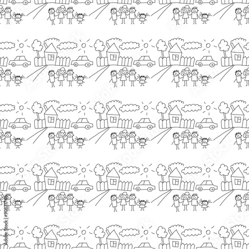 Wallpaper Mural Seamless colorful vector pattern. Torontodigital.ca