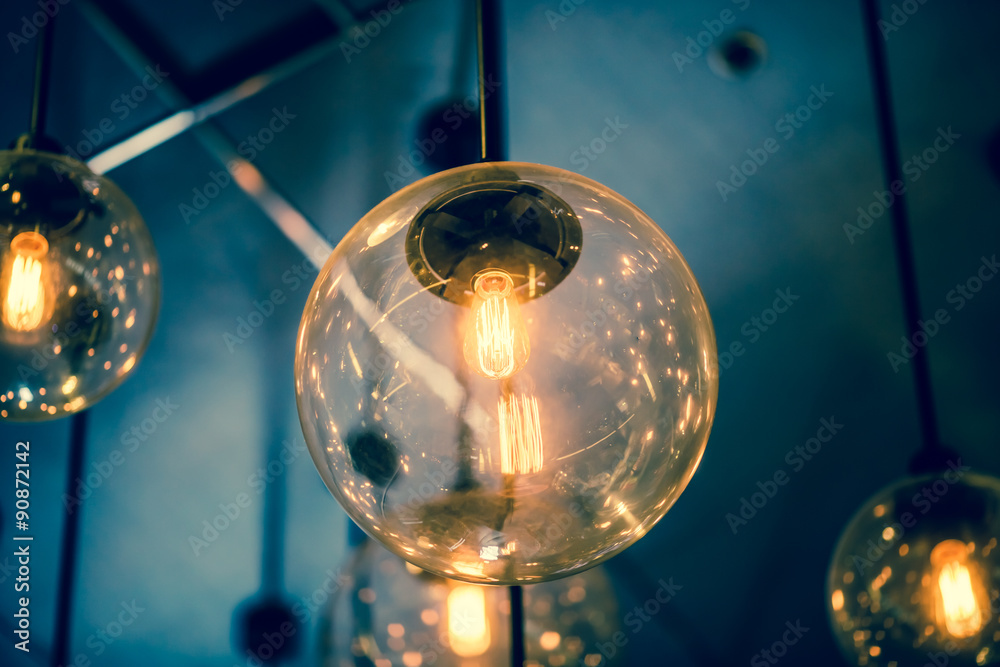 Beautiful retro luxury light lamp decor glowing Beautiful retro luxury light lamp decor glowing
