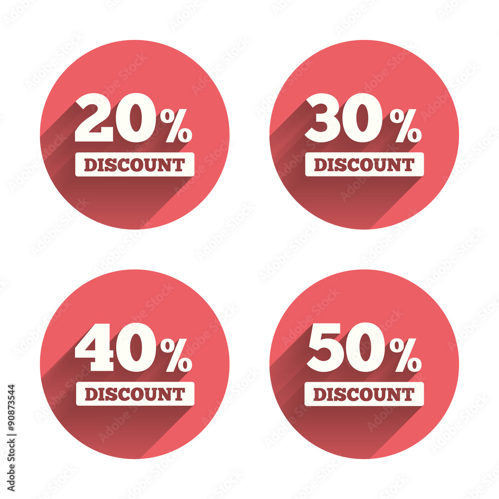 Sale discount icons. Special offer price signs. Sale discount icons. Special offer price signs.